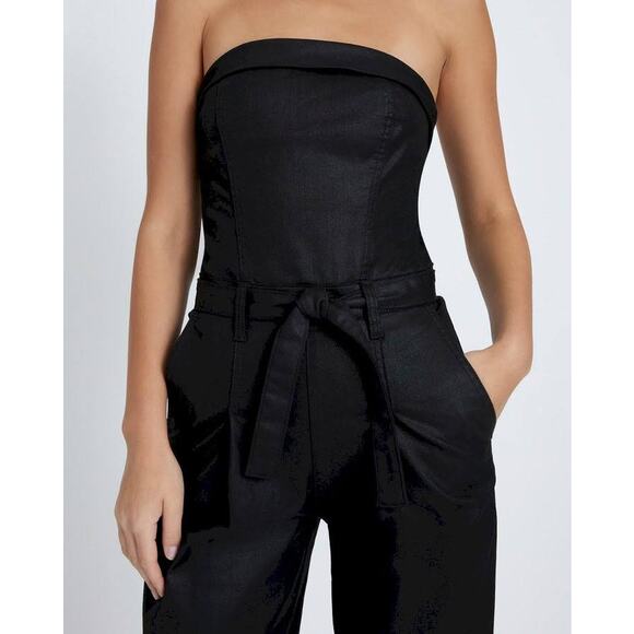 7 For All Mankind NWT Women's Size XL Black Sleeveless Balloon Leg Jumpsuit $398 - Picture 3 of 15